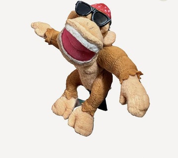 sentado mono juguete felpa 3d escaneado realista natural textura pelaje mullido adorable clásico sonriente caprichoso coleccionable encantador juegos juguetes 3d print model - Mito3D