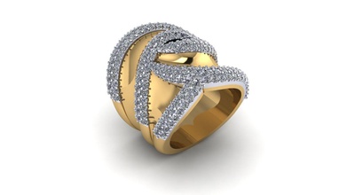 seawaves jewelry design symbol abstract jewelery gold silver diamond ring saphire fasion art goldplate gem women wedding engagement celebration printable goldsmit rings 3d print model - Mito3D