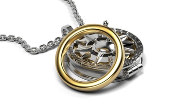 secret pendant ring jewelry chain gold steel chrome silver printable wedding pendants 3d print model - Mito3D