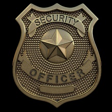 security officer badge stl cnc police state seal carving design gold uniform art coins badges 3dprint 3d printing insignia 3d print model - Mito3D