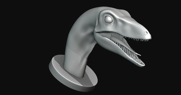 segisaurus baş 3d model yazdırılabilir Yazdır Dinozor Sanat heykeller 3d print model - Mito3D