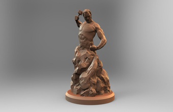 escultura homem agosto rodin estatueta estátua arte pensador corpo louvre romano clássico esculturas anjo bronze deco 3d print model - Mito3D