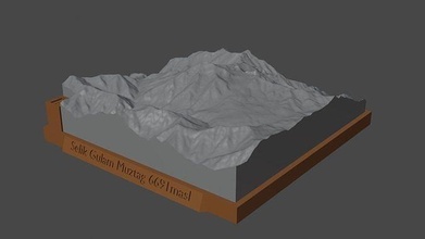 viscoso escravo muztag montanha panorama vulcão terreno Ambiente natureza fotogrametria elevação dem Ciência 3d print model - Mito3D