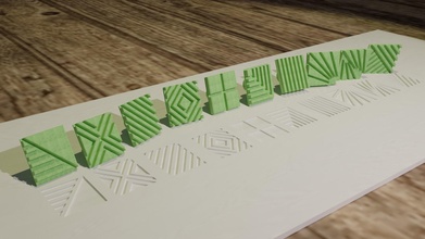 sellos parà ceramica decoracion masas impresion3d geomitricos casa arredamento 3d print model - Mito3D