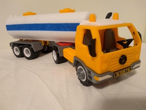 yarı kamyon oyuncak tamamen 3d yazdırılabilir montaj deneyim mekanik araç araba oyun diyproject playmobilguycompatible oyunlar oyuncaklar destek yok tutkalsız tek renkli yazıcı çocuklar 3d print model - Mito3D