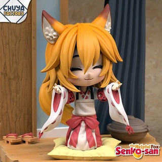 senko san figurine of chat étagère mignonne renard kitsune chibi anime personnage dessin animé animal animaux art jouet jeux jouets 3d print model - Mito3D