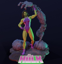 sensational she-hulk v2 comicbook marvel fantasy sci fi female super hero art sculptures 3d print model - Mito3D