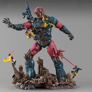 sentinel diorama 1 sci fi marvel beast cyclope jubilee malicia wolverine character miniatures robot games toys game art sculptures 3d print model - Mito3D