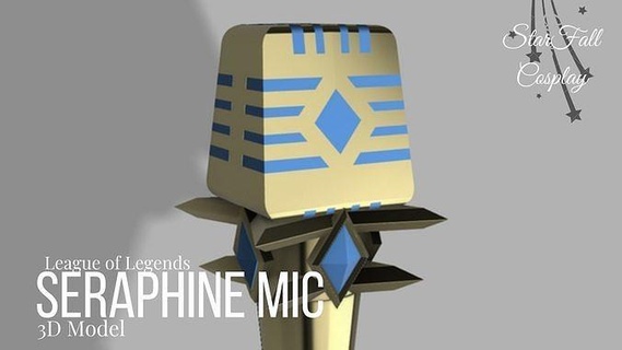 seraphine mikrofon lig efsaneler Ligi Kostüm oyunu kda lol 3dprint oyunlar Cosplayprop hobi kendin yap 3d print model - Mito3D