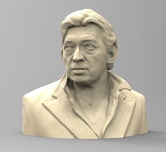 sarga gainsbourg retrato arte escultura estatua personas hombre cantante francés autor compositor variedad esculturas 3d print model - Mito3D