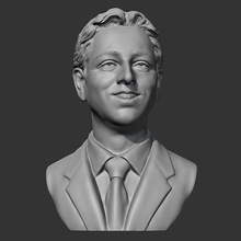 Sergey brin 3d impression modèle personnage Humain tête portrait buste figure homme visage statue sculpture Google art sculptures 3d print model - Mito3D