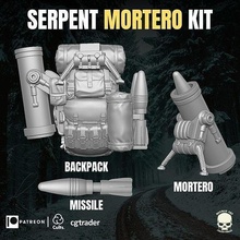 serpent mortero kit action figures snow bagpack gi joe cobra mezco accesorie custom toys military games 3d print model - Mito3D