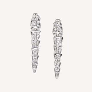 serpenti víbora pendientes lujo oro serpiente joyería joya diamante arete 3d print model - Mito3D