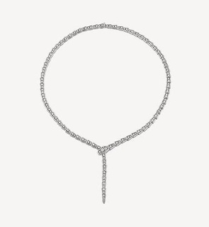 serpenti vipera collana pieno diamante serpente sottile design nekless forma gioielleria collane 3d print model - Mito3D