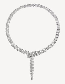 Schlange Viper Halskette Schmuck Luxus Diamant einstellen voll pflastern Gold Halsketten 3d print model - Mito3D