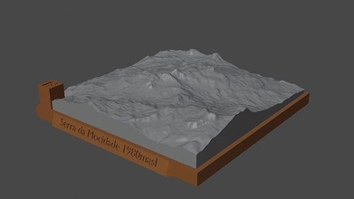 Sierra juventud montaña paisaje volcán terreno ambiente naturaleza fotogrametría elevación dem Ciencias 3d print model - Mito3D