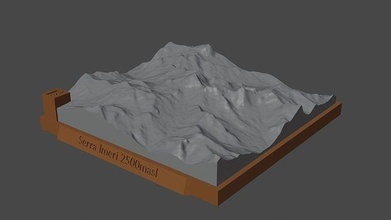 testere kazanç dağ manzara yanardağ arazi çevre doğa fotogrametri yükseklik dem Bilim 3d print model - Mito3D