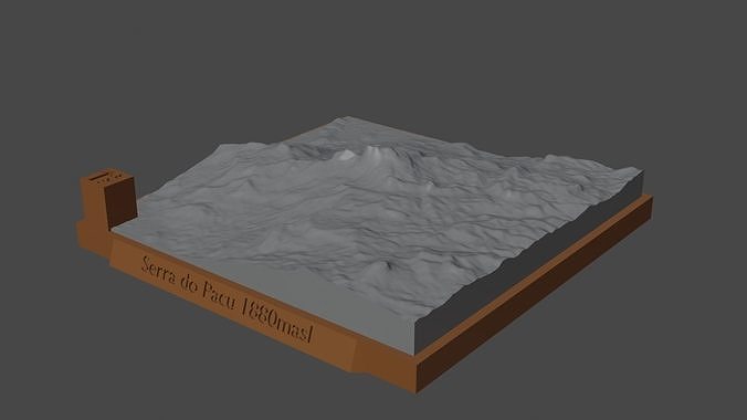 serra pacu montanha panorama vulcão terreno Ambiente natureza fotogrametria elevação dem Ciência 3D print model - Mito3D