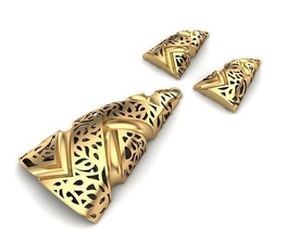 einstellen 0074 Anhänger Schmuck Gold Diamant Mode Schönheit Juwel Ring brillant Panther Halskette Silber Beleuchtung Weiß Licht Lampe Sterling Ringe 3d print model - Mito3D