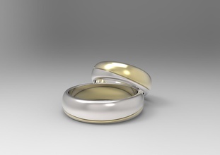 einstellen of 14 hochzeit bands druckbar 3dm liebe ring band gold silber platin schmuck einfach unisex wertvoll prototyp entwickeln mode ringe valentinstag 3d print model - Mito3D