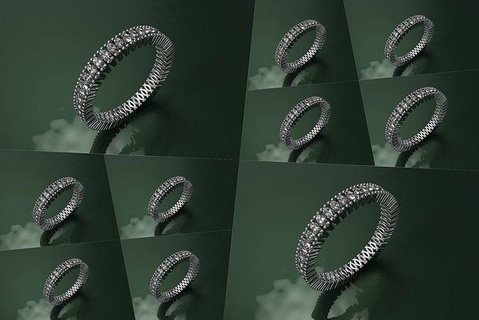 set alliance navete - 3d jewelry 9 models luxury fashion printable ring rings design bracelet necklace engagement print joyas anillos collares de compromiso para imprimir 3d print model - Mito3D