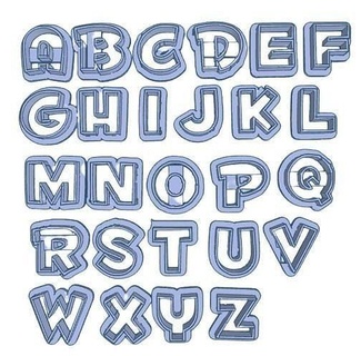 Ayarlamak Cortante letras ABC poli kurabiye alfabe Metin yazı tipi tipografi sembol tip alfa dil kesici Galletitas makarna fondan masa depo pasteleria fırın hobi kendin yap 3d print model - Mito3D