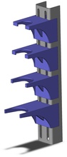 conjunto doble de las perchas hobby-diy haga rubbermain rail gemelo la pista hobby diy mecánica partes afición bricolaje mecánicas 3d print model - Mito3D
