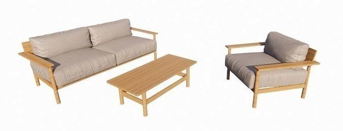 ensemble fourrure vivant chambre canapé réviser modèle 3d intérieur famille table salon maison meubles 3d print model - Mito3D