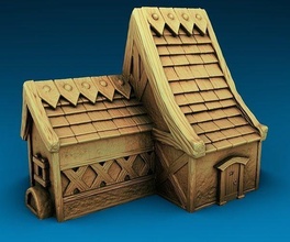 Ayarlamak evler ev karikatür peri tale köy cüce çocuk Odun Kutu mimari aile kafatası mobilya cadılar bayramı retro Çiftlik konteyner cin ürpertici 3d print model - Mito3D