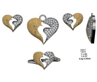 conjunto jóias colar fujão joalheria ouro anel fusão Projeto jóia diamante 3dprint pulseira designer argolas pingentes 3d print model - Mito3D