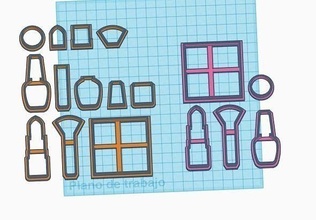 einstellen bilden Plätzchen Cutter cortante Haus 3d print model - Mito3D