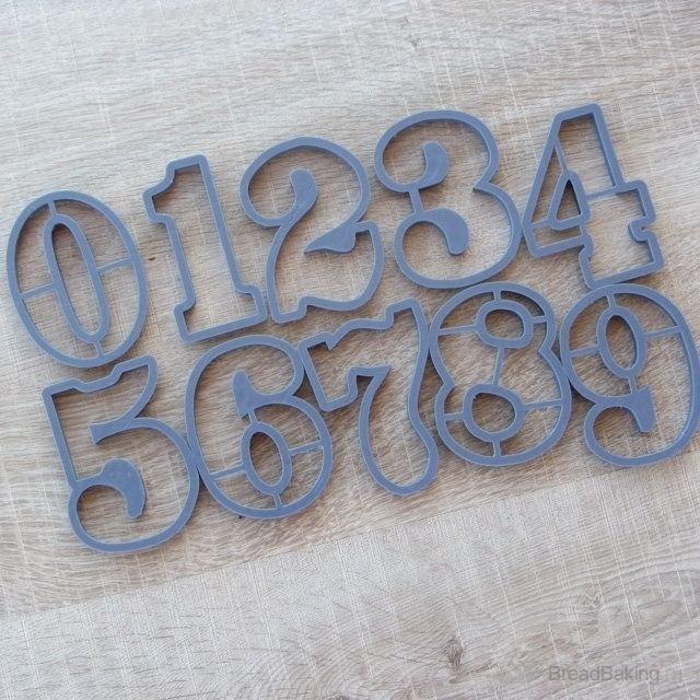 set numbers 0 to 9 cookie cutter 3dprinting biscuit biscuits cookiecutter cooky dining fondant ginger gingerbread house household keyhole kitchen kitchenware pastry printable 3D print model - Mito3D