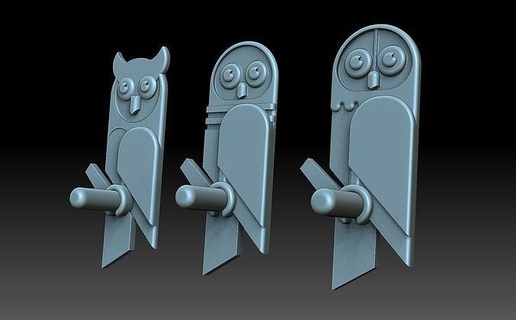 set owls owl bird sych birds art cnc hanger housekeeper design sculptures 3d print model - Mito3D
