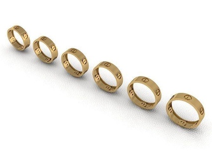 Ayarlamak yüzük 591 altın moda güzellik elmas düğün mücevher takı kolye nişan yüzüğü evlilik platin yazdırılabilir gümüş kutlama yüzükler 3d print model - Mito3D