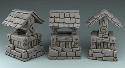 set scenery village countryside settlement hamlet town stanitsa pit suburban tale compound personage fairy rural farm house 3d print model - Mito3D