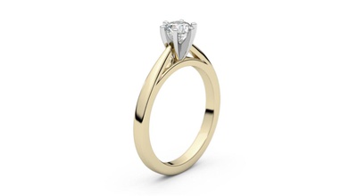 set di dieci anello solitario gioielli 3d brillante collezione cut fidanzamento moda gemma oro stampabile anelli giro solitaire bianco e bellezza 3d print model - Mito3D