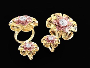 set ultra vision 54 jewelry fashion accessories gold diamond woman women design 3d print model - Mito3D