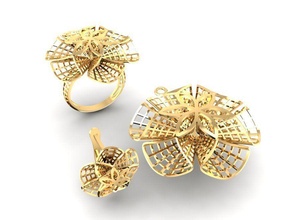 set ultra vision 56 welry fashion jewelry accessories gold diamond man men woman women unisex design rings 3d print model - Mito3D