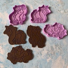 set of unicorns cookie cutter cookiecutter games toys house kitchen dining cookiestamp cake food cutting nickelodeon kids play decoration disney micky 3d print model - Mito3D