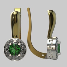 091-091 küpe v-e-v set 2 takı küpeler kulak damlası altın mücevher Bayan Gümüş damla 3d print model - Mito3D