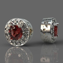 set v-091earring v-091-e bijoux des boucles d'oreilles boucle d'oreille les pierres joyau le diamant gem précieuses précieux pierre précieuse 3d print model - Mito3D