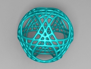 setellated truncated science 3d printing math mathematics geometry patterns sphere ball 3d print model - Mito3D