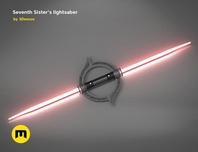 sœurs sabre laser sœur pistolet lumière puissance chasseur jedi double lame filage réplique étoile guerres jeux jouets 3d print model - Mito3D
