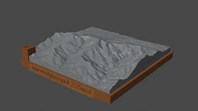 seweweekspoortpiek mountain landscape volcano terrain environment nature photogrammetry elevation dem science 3d print model - Mito3D