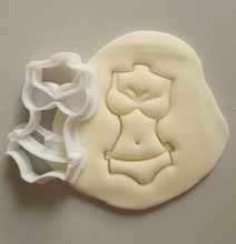 sexy bikini cookie cutter play dough fondant icing hobby diy hand tools 3d print model - Mito3D