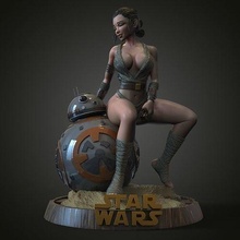 sexy rey skywalker mujer jedi art games toys 3d print model - Mito3D