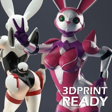 sexy espace lapin sculpture figure mignonne corps art statue sein fille cosplay sci anime bandes dessinées japonais femme personnage manga jeux jouets 3d print model - Mito3D