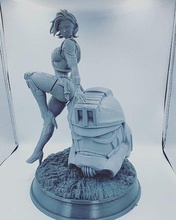 sexy soldados asalto muchachas guerra galaxias escultura juegos juguetes 3d print model - Mito3D