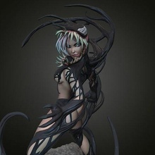sexy venom girl simbyote spiderman carnage games toys 3d print model - Mito3D