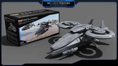 sf light fighter - 3d print model spacecraft airplane technology games toys 3d print model - Mito3D